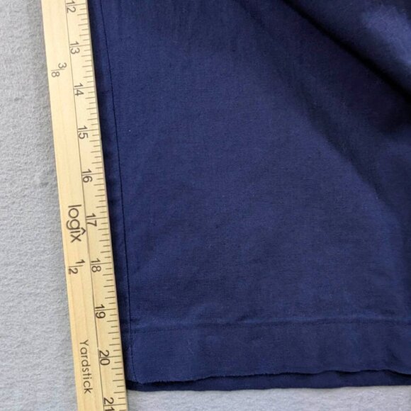 Kim Rogers Capri Pull On Womens Small Crop Linen Blend Navy NEW Summer Beach - Picture 7 of 10